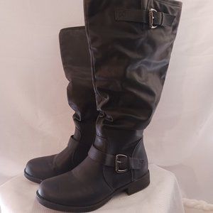 JG Journee black knee high boots